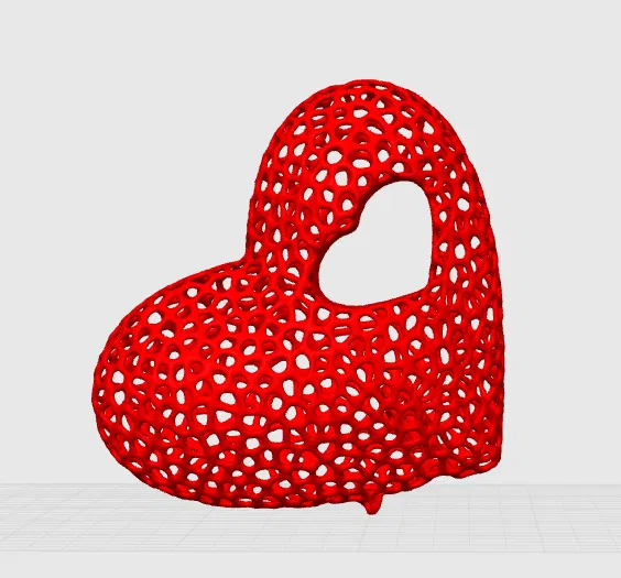 Trái Tim Valentine Trong Trái Tim Phong Cách Voronoi - Image 1