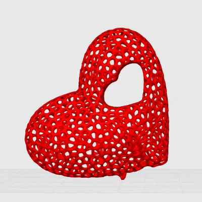 Trái Tim Valentine Trong Trái Tim Phong Cách Voronoi