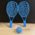 Vợt Tennis Mini Kiểu Voronoi (Dùng Chơi Game) - Thumbnail 1