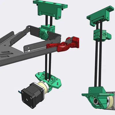 Voron0.2 Dẫn động Z bằng Dây đai - Dùng motor Stepper có bánh răng (Mạnh mẽ)