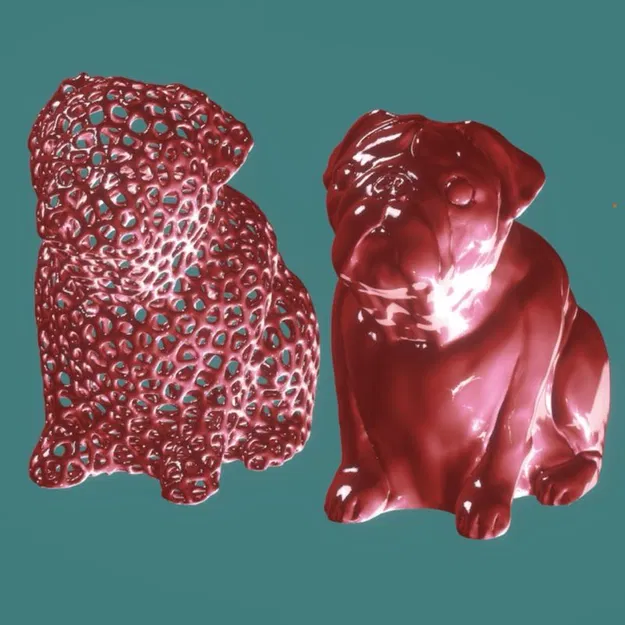 Hiệu Ứng Voronoi Của Chú Chó Pug Buddy Từ Josef Prusa - Image 1