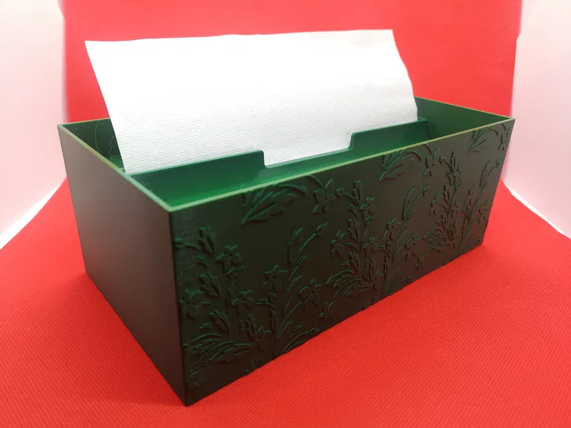 Hộp Đựng Khăn Giấy Gấp Kèm Họa Tiết Hoa Văn - Image 1