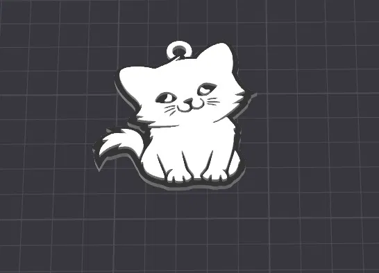 Móc khóa/mặt dây chuyền hình mèo dễ thương - Image 1