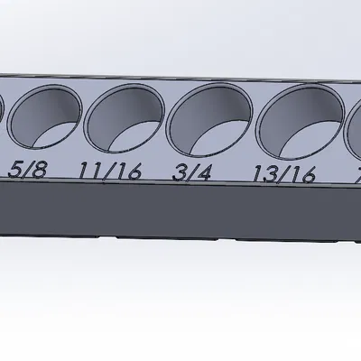 Khay đựng socket Husky 1/2 inch chuẩn Gridfinity 1x5