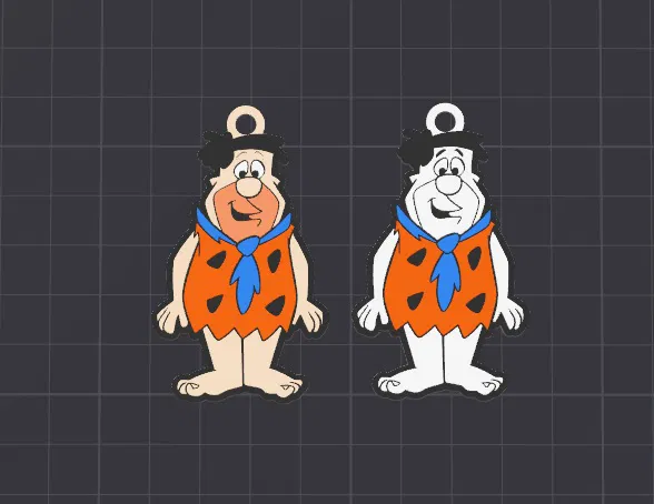 Móc khóa / Mặt dây chuyền nhân vật hoạt hình Fred Flintstone - Image 1