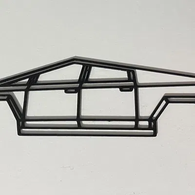 Tranh Treo Tường Tesla Cyber Truck 3D