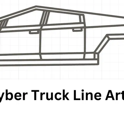 Tranh Treo Tường Tesla Cyber Truck 3D