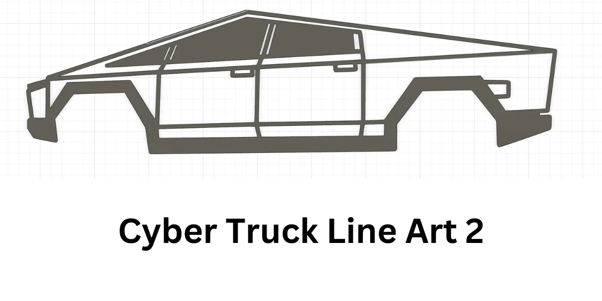Tranh Treo Tường Tesla Cyber Truck 3D - Image 4