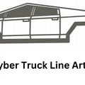 Tranh Treo Tường Tesla Cyber Truck 3D - Thumbnail 4