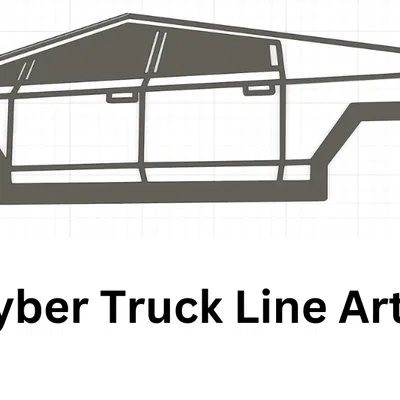 Tranh Treo Tường Tesla Cyber Truck 3D