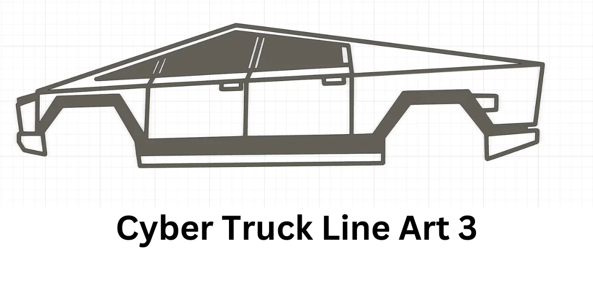 Tranh Treo Tường Tesla Cyber Truck 3D - Image 5