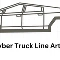 Tranh Treo Tường Tesla Cyber Truck 3D - Thumbnail 6
