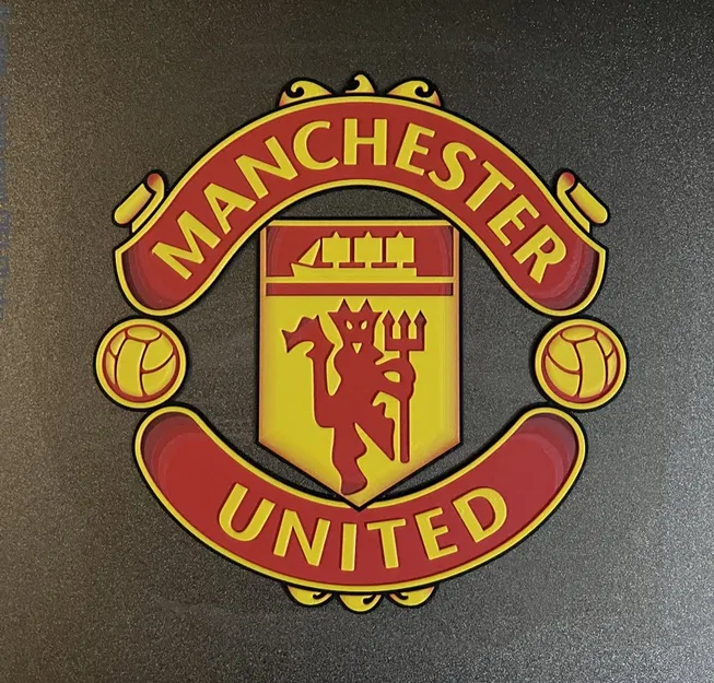 Huy hiệu logo Manchester United (fan art, đổi màu vật liệu theo lớp) - Image 1