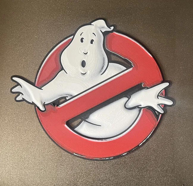 Huy hiệu logo Ghostbusters (fan art, đổi màu filament) - Image 1