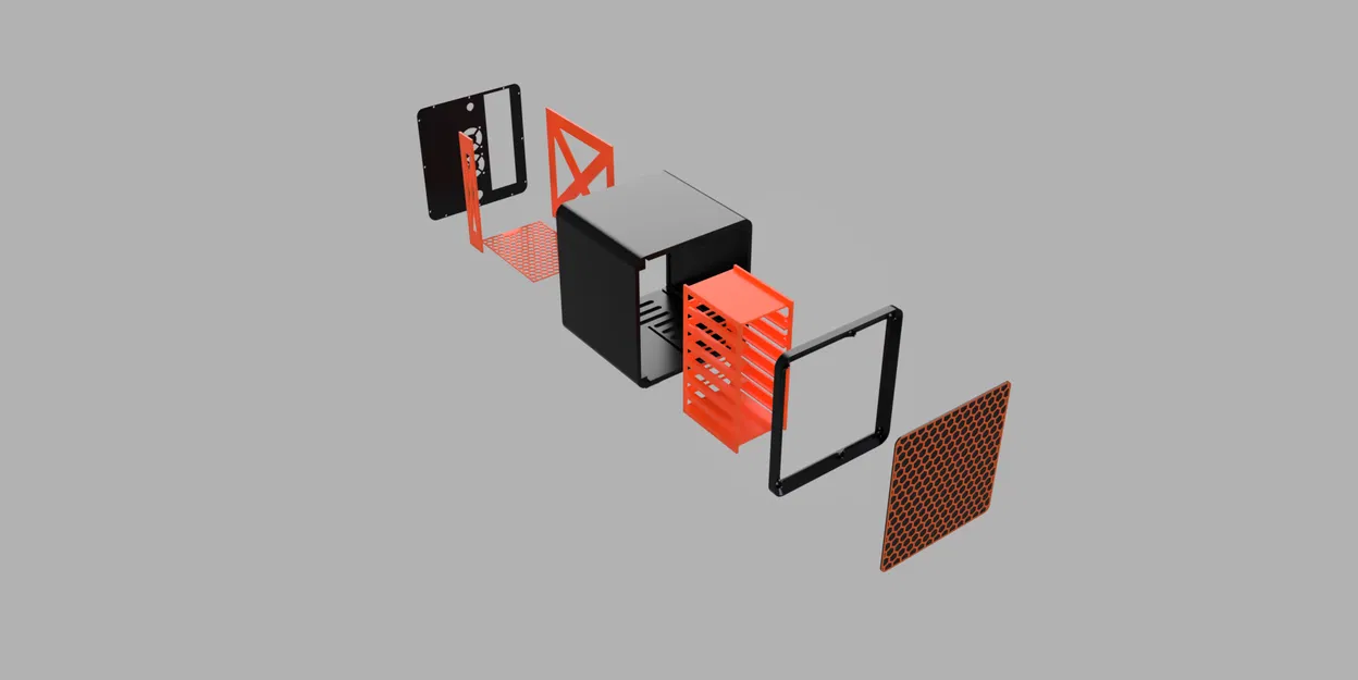 Vỏ Case MiniITX PC/NAS - Hỗ trợ 6 ổ SSD/HDD 2.5'' - Image 1