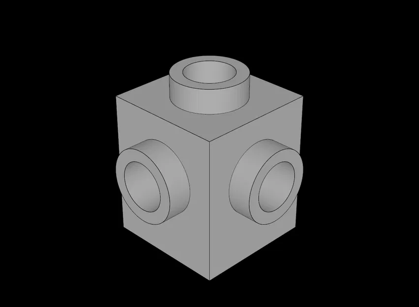 Gạch Lego Tương Thích (4733.dat) 1x1 Có 4 Mắt Gài - Image 1