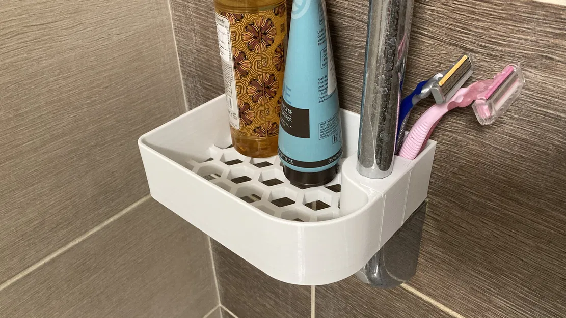 Cập nhật: Giỏ đựng dầu gội cho thanh treo (thanh ray 18/22mm) - Image 1