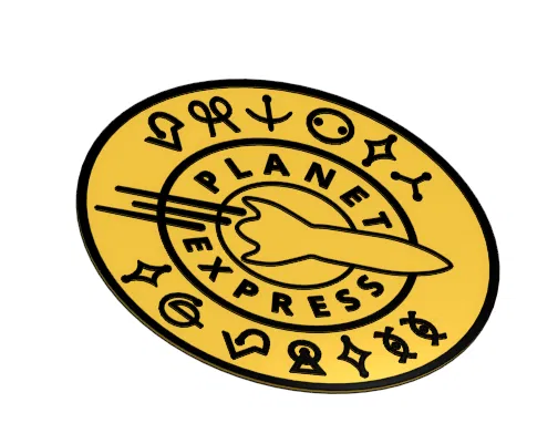 Lót ly - Logo Planet Express Futurama (2 phiên bản) - Image 3