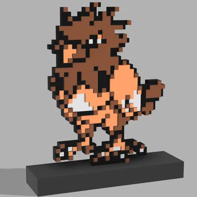 Quạ Nâu Phong Cách 8bit Retro (Không phải Spearow)