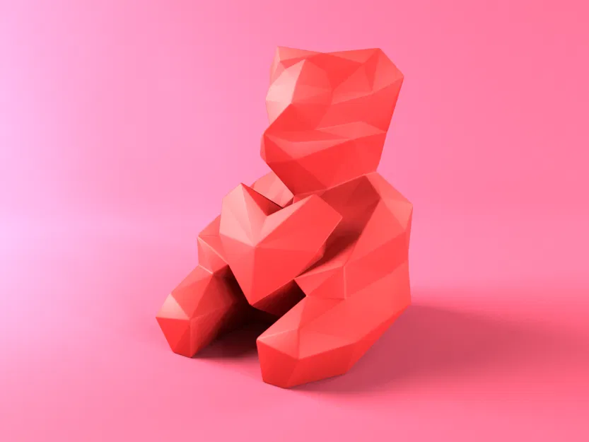 Gấu Low Poly Yêu Thương - Image 1