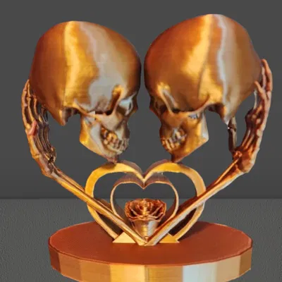 Tượng Đầu Lâu "Death Do Us Part" Phong Cách Gothic