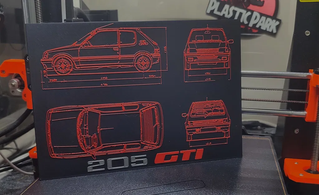 Bản vẽ Peugeot 205 GTI - Image 1