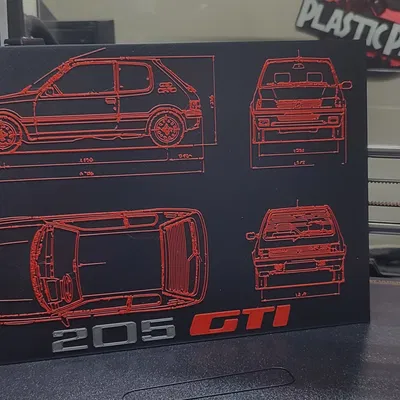 Bản vẽ Peugeot 205 GTI