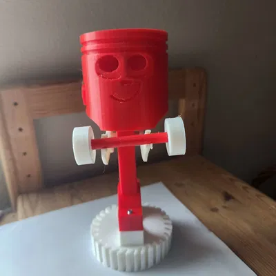 Mô hình piston vui vẻ tập thể dục với thanh đòn dài