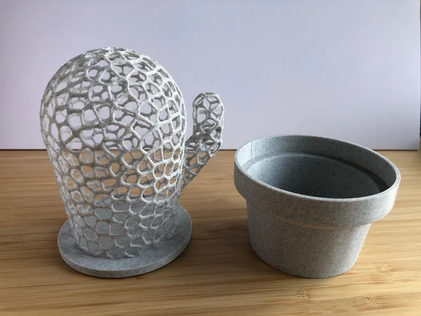 Hộp Cắm Bút Xương Rồng Voronoi - Image 4