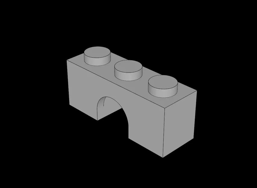 Vòm Lego Tương Thích (4490.dat) 1 x 3 - Image 1