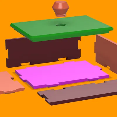 Hộp Mộng Đơn Giản Có Nắp