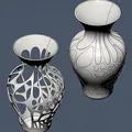 Bộ Bình Hoa Cổ Điển Họa Tiết Voronoi - Thumbnail 1