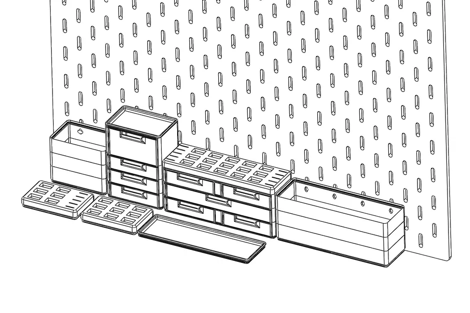 Hệ Thống Lưu Trữ Module Cho Ikea Skadis - Image 11