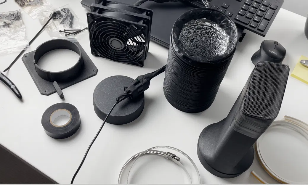 Ống Dẫn Khí Ra Ngoài Cho Lồng Máy Original Prusa (Quạt 120mm) - Image 1