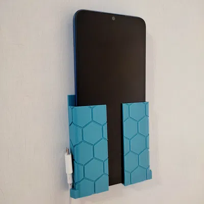 Giá Đỡ Điện Thoại/Trạm Sạc Treo Tường Họa Tiết Lục Giác