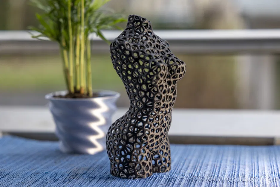 Tượng Nghệ Thuật Thân Hình Phụ Nữ Phong Cách Voronoi - Image 1