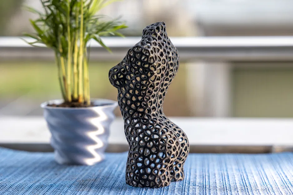 Tượng Nghệ Thuật Thân Hình Phụ Nữ Phong Cách Voronoi - Image 4