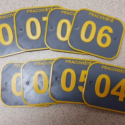 Tấm bảng cho Chỗ làm việc 1-10