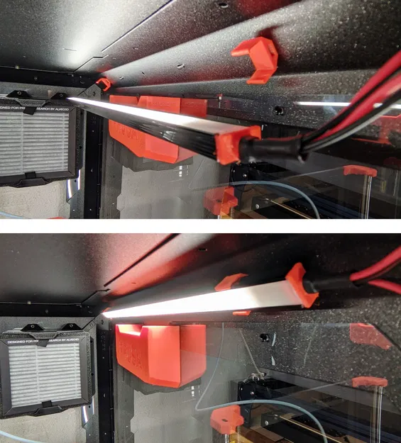 Pát kẹp đèn LED cho Prusa Enclosure gốc - Image 3