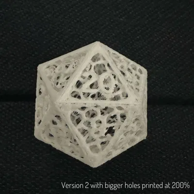Xúc xắc D20 theo kiểu Voronoi