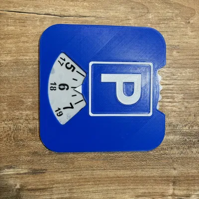 Đĩa đỗ xe màu xanh