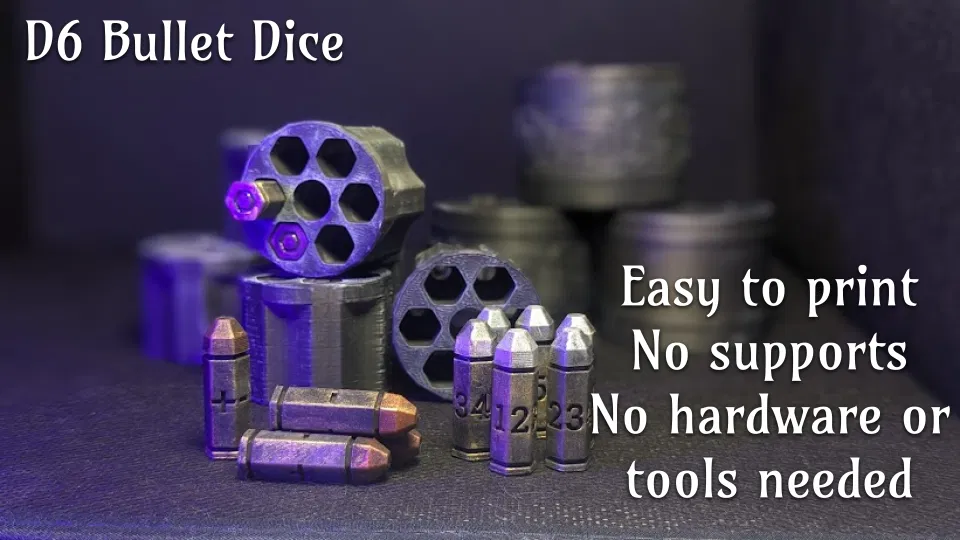 Hộp Đựng Xúc Xắc "Bullet Roller" D6 và Vỏ Xoay - Image 1