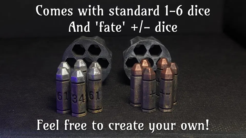 Hộp Đựng Xúc Xắc "Bullet Roller" D6 và Vỏ Xoay - Image 4