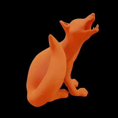 Tượng Cáo Ngáp Dễ Thương