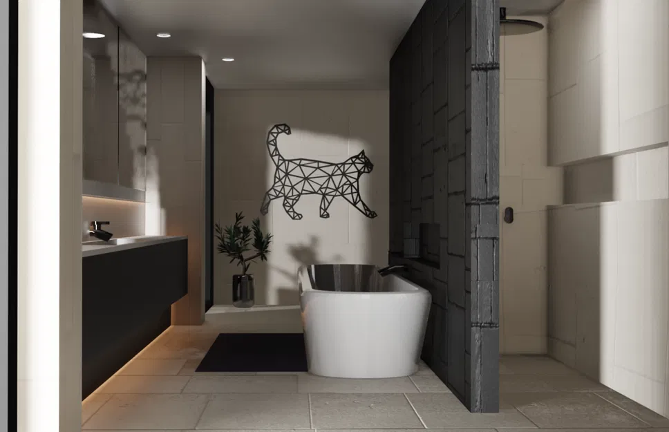 Trang trí mèo "Low Poly" - Image 1