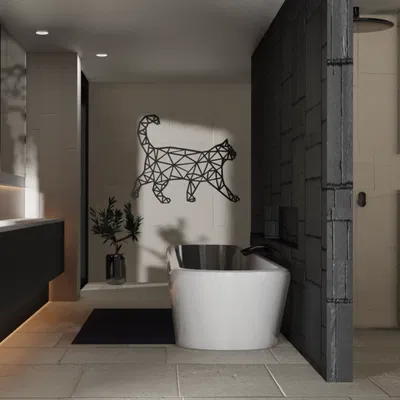 Trang trí mèo "Low Poly"