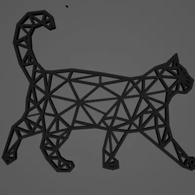 Trang trí mèo "Low Poly"