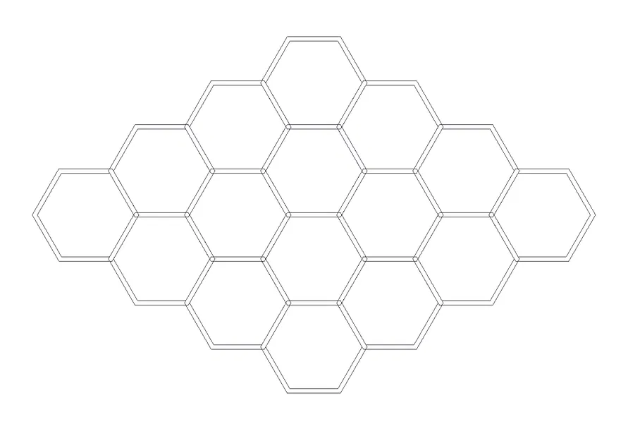 Ống Cắm Bút Hình Lục Giác Voronoi - Image 2