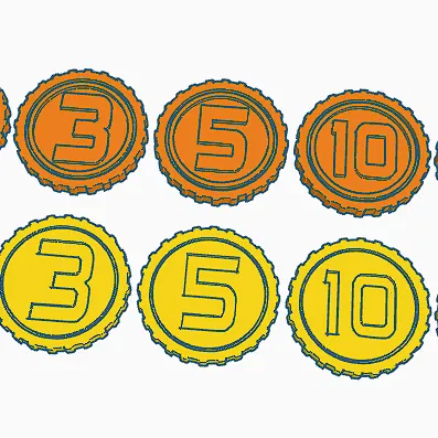 Tiền xu 2 mặt cho Boardgame