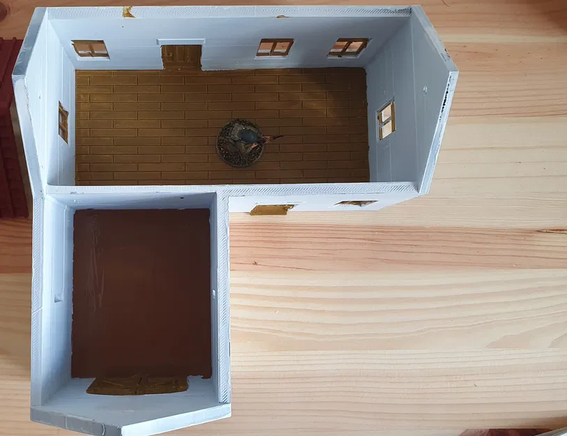 Nhà Trung Âu hình chữ L 28mm cho Wargaming - Image 2